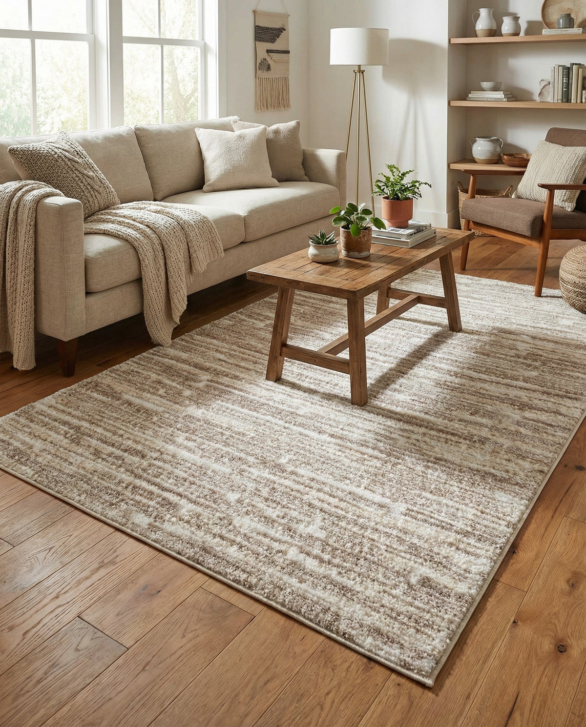 Sienna Collection Area Rug -  Rome Rectangle Ivory  lifestyle 48