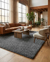 Cozy Comfort Shag Collection Area Rug - Haven (Pebble Gray) Rectangle Pebble Gray  lifestyle 13