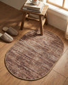Sahara Essence Collection Area Rug - Oasis (Brown) Oval Brown  lifestyle 53