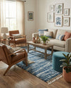 Tranquil Tides Shag Collection Area Rug -  Frost Rectangle Blue  lifestyle 33