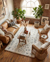 Casablanca Comfort Collection Area Rug - Sahara Rectangle Pure Ivory  lifestyle 31