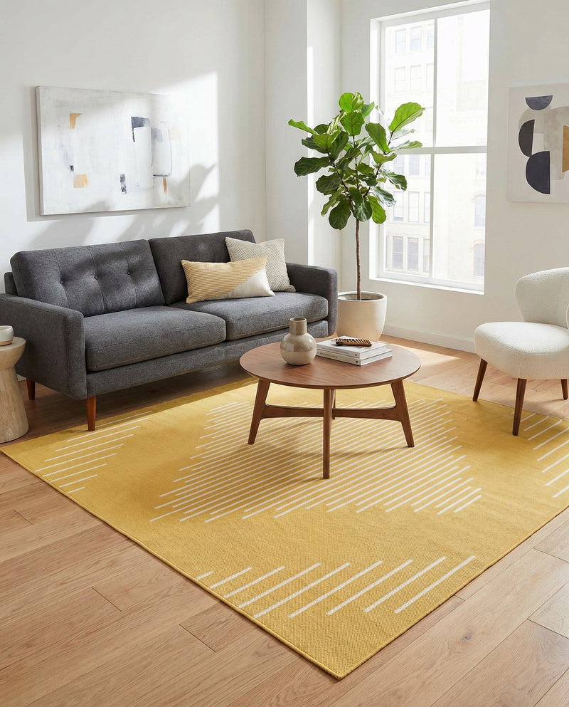 Urban Terrace Collection Area Rug -  Chelsea (Yellow) Square Yellow  lifestyle 21