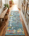 Caribbean Breeze Collection Area Rug -  Quantic Runner Blue  lifestyle 43