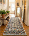 Casablanca Tapestry Collection Area Rug -  Marrakech (Cloud Gray) Runner Cloud Gray  lifestyle 57