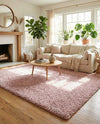Cozy Comfort Shag Collection Area Rug - Haven (Pink) Rectangle Pink  lifestyle 16