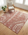 Desert Nomad Terrace Collection Area Rug - Sahara (Rust Red) Square Rust Red  lifestyle 49