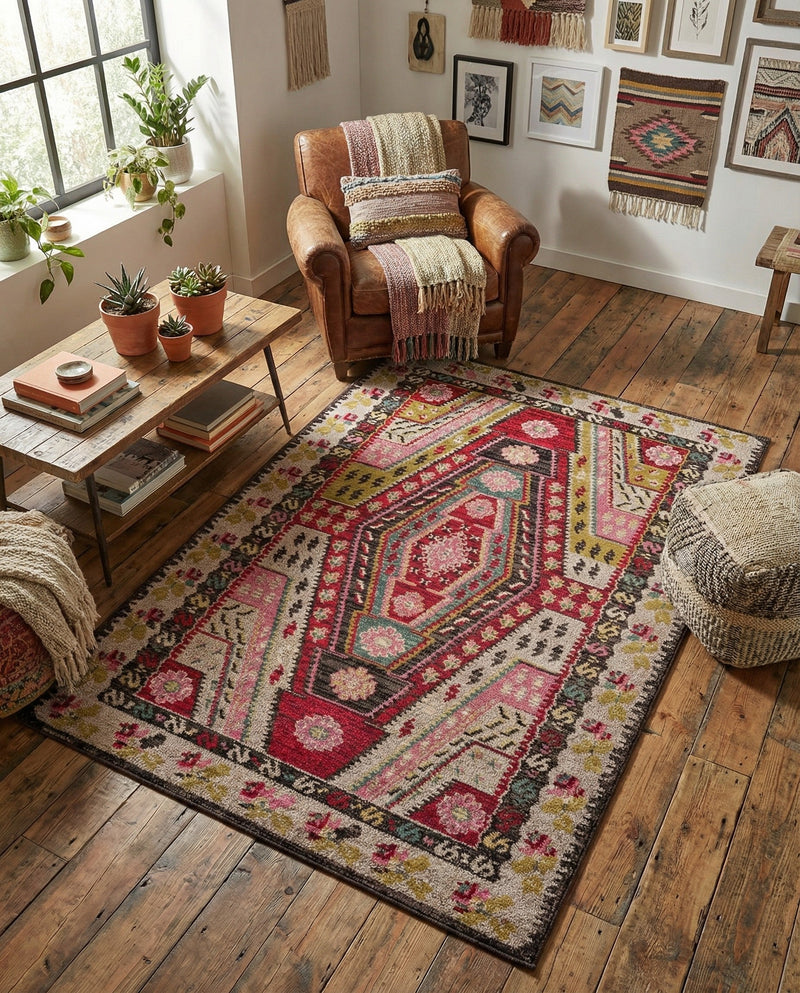 Sedona Vista Collection Area Rug -  Anasazi Rectangle Multi  lifestyle 17