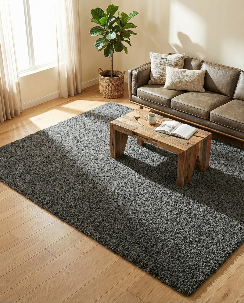 Plush Oasis Collection Area Rug - Serenity (Graphite Gray) Rectangle Graphite Gray  lifestyle 31