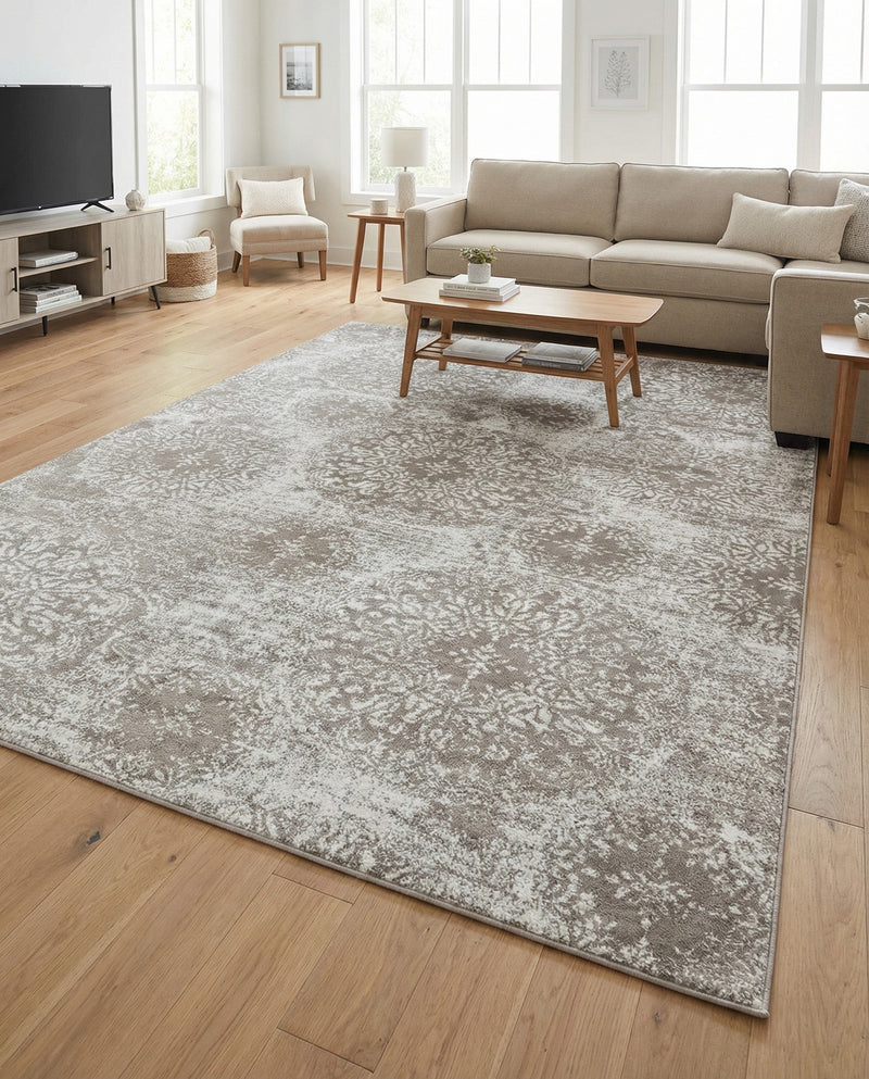 Riviera Elegance Collection Area Rug -  Monaco (Light Gray) Rectangle Light Gray  lifestyle 4