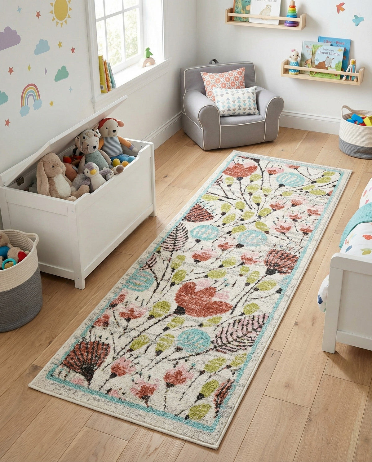 Wonder Tykes Collection Area Rug -  Fantasy Runner Ivory  lifestyle 116