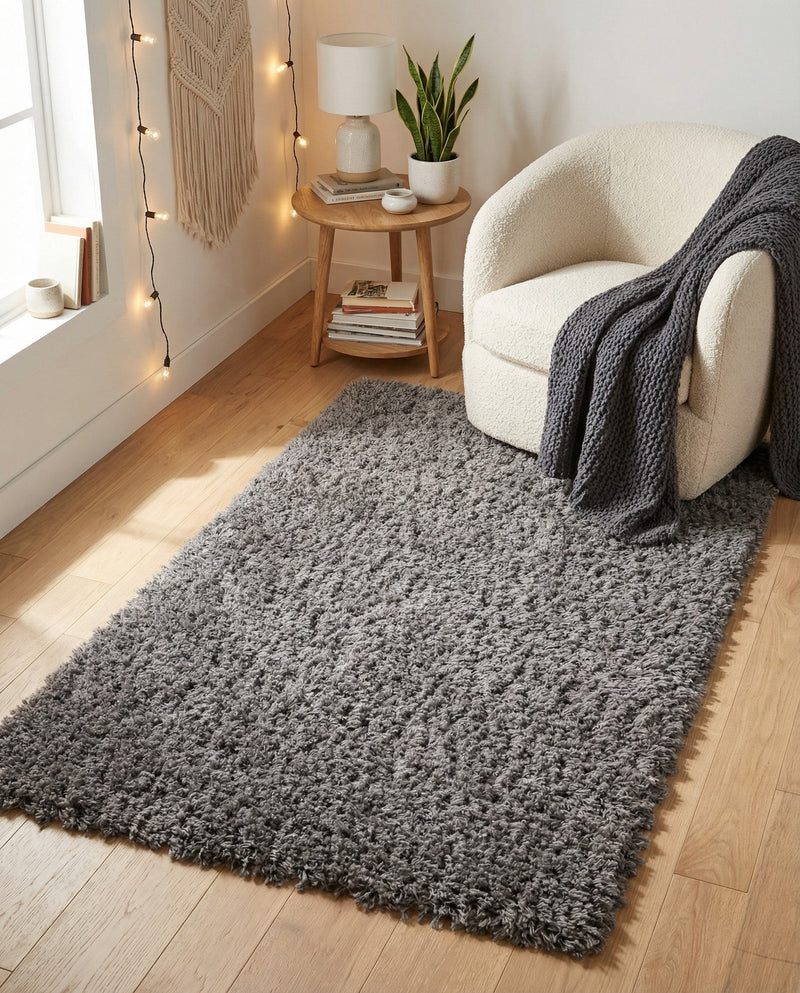 Eternal Plush Oasis Collection Area Rug -  Tranquility (Smoke) Rectangle Smoke  lifestyle 28