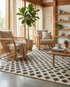 Benares Handwoven Jute Collection Area Rug -  Bodhi Rectangle Beige and Black  lifestyle 21