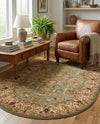 Jaipur Elegance Collection Area Rug -  City Oval Light Green  lifestyle 55