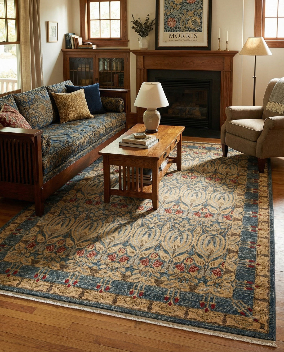 Chelsea Elegance Collection Area Rug -  Brompton (Navy Blue) Rectangle Navy Blue  lifestyle 47