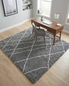 Cozy Haven Shag Collection Area Rug - Serenity (Pebble Gray) Square Pebble Gray  lifestyle 59