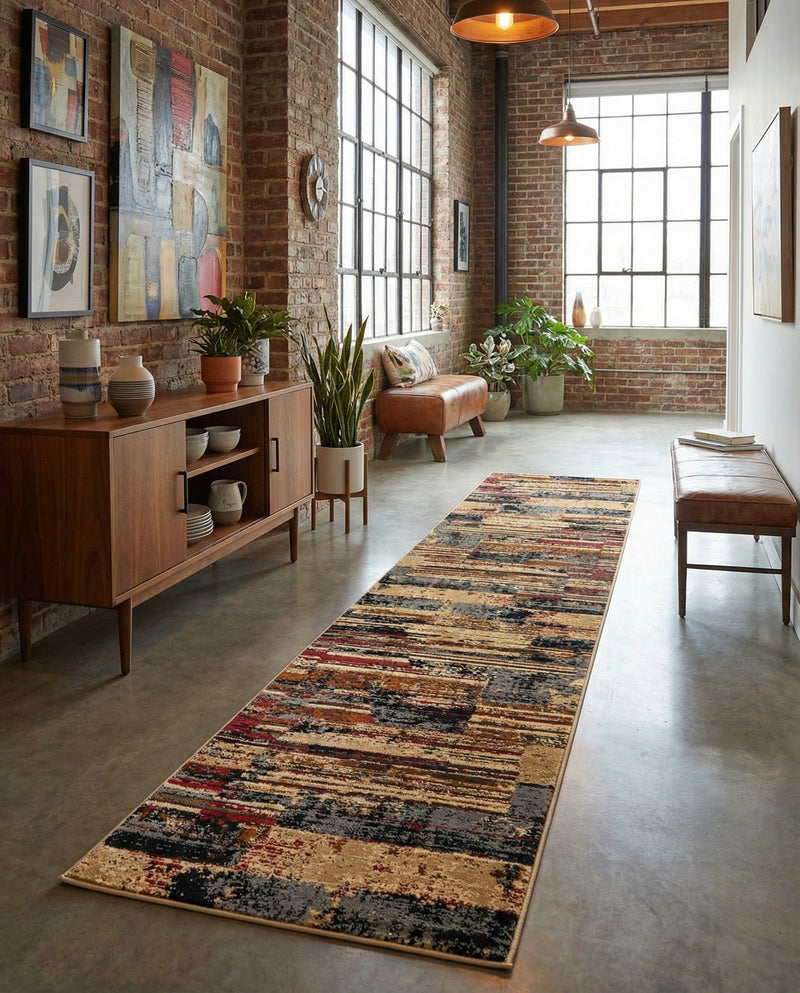 Neptune Elegance Collection Area Rug - Triton Runner Multi  lifestyle 61