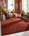 Plush Oasis Collection Area Rug - Serenity (Terracotta) Rectangle Terracotta  lifestyle 15