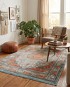Caribbean Breeze Collection Area Rug -  Floriana Rectangle Light Blue  lifestyle 15