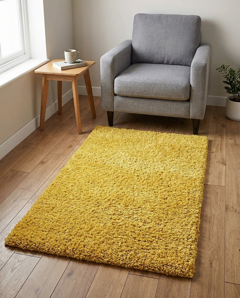 Plush Oasis Collection Area Rug - Serenity (Tuscan Sun Yellow) Rectangle Tuscan Sun Yellow  lifestyle 14