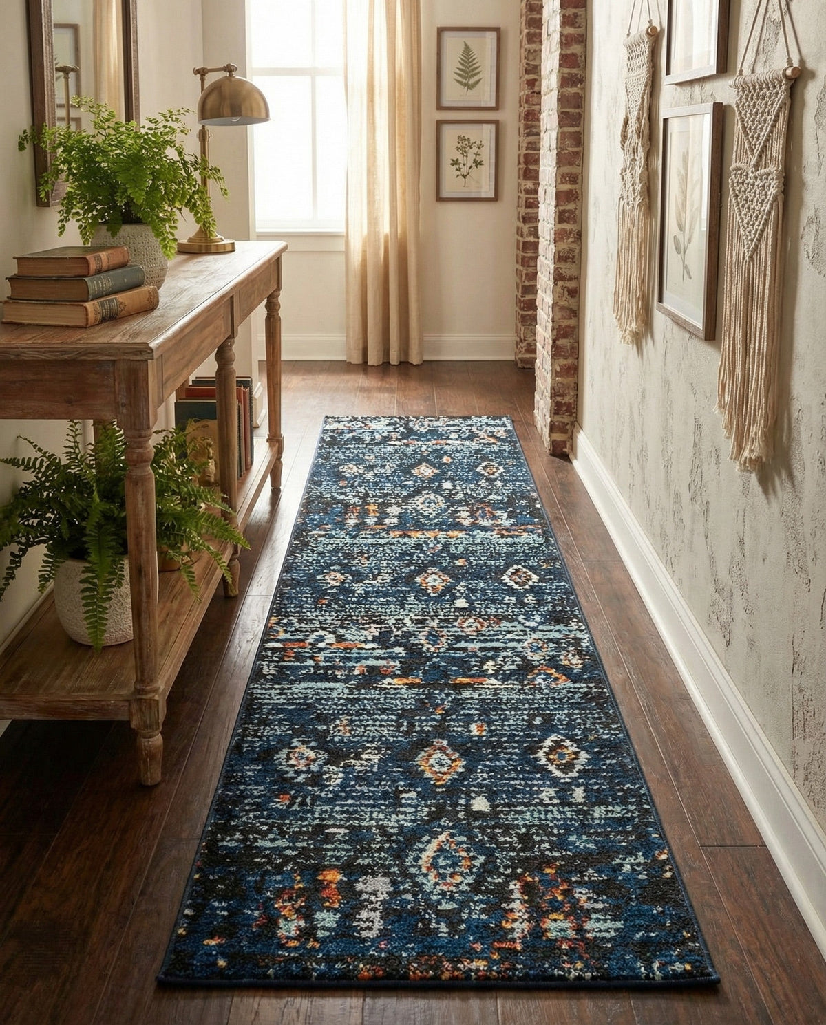 Tangier Treasures Collection Area Rug - Casablanca Runner Navy Blue  lifestyle 88