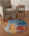 Urban Terrace Collection Area Rug -  Arbour Round Multi  lifestyle 82