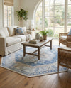 Savannah Series Collection Area Rug -  Augusta (Sky blue) Octagon Sky blue  lifestyle 39