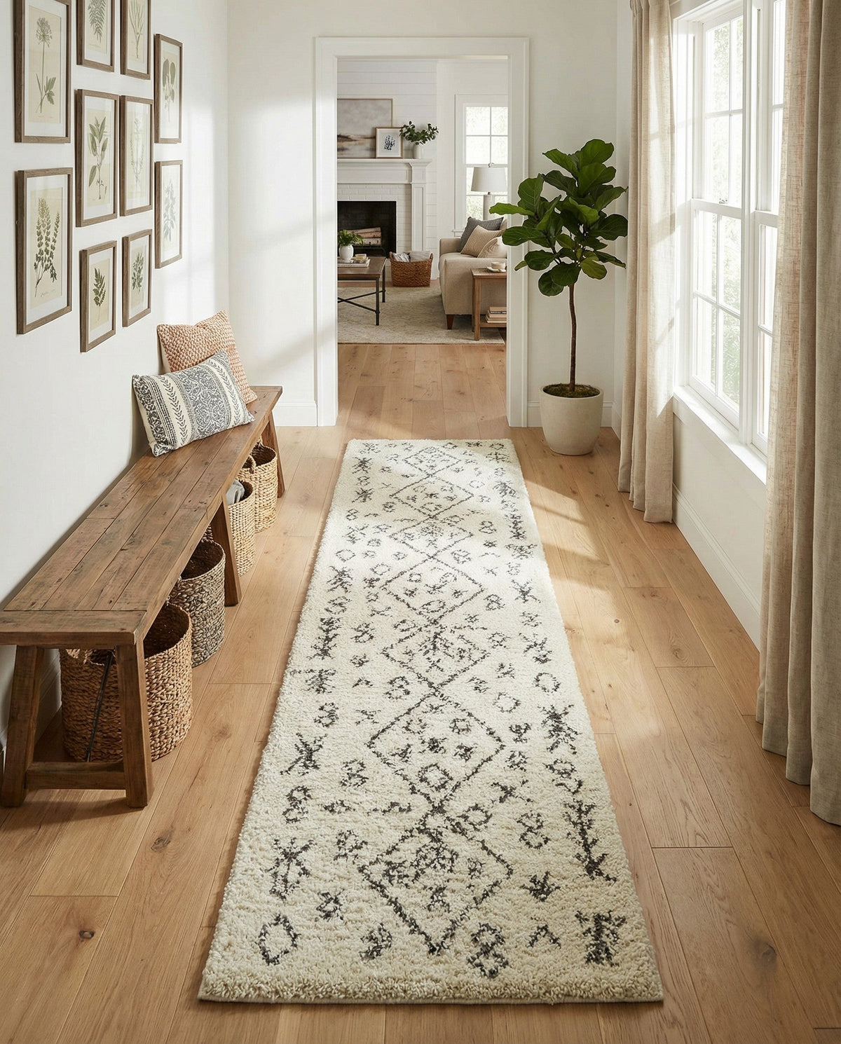 Casablanca Comfort Collection Area Rug - Sahara Runner Pure Ivory  lifestyle 114