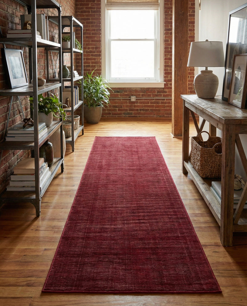 Soho Elegance Collection Area Rug - Chelsea (Burgundy) Runner Burgundy  lifestyle 52