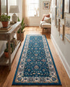 Casablanca Tapestry Collection Area Rug -  Marrakech (Egyptian Blue) Runner Egyptian Blue  lifestyle 48
