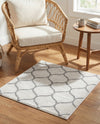 Trellis Mosaic Collection Area Rug -  Pergolatown (Ivory) Square Ivory  lifestyle 82