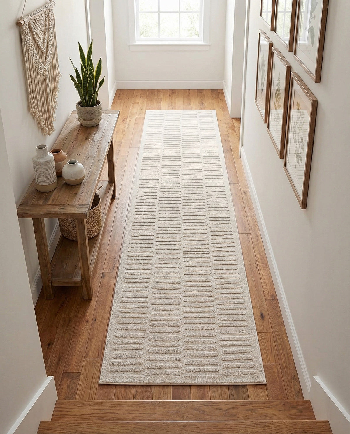 Haven Tapestry Collection Area Rug -  MistyRidge Runner Ivory White  lifestyle 15