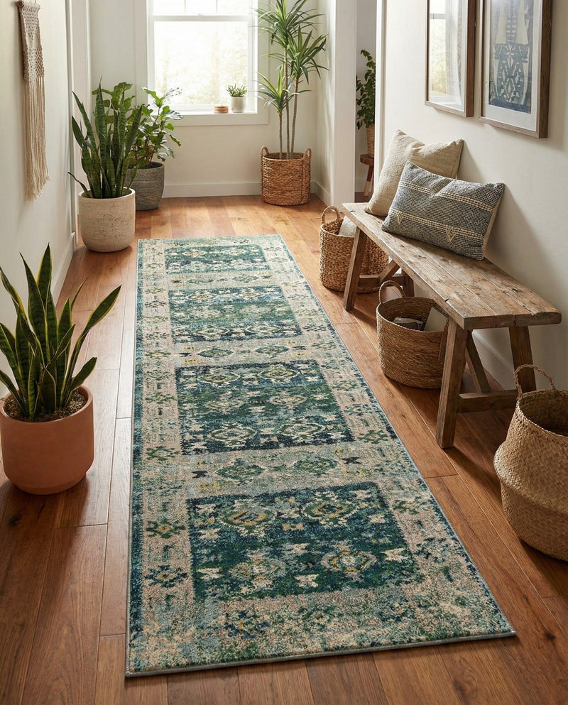 Sierra Collection Area Rug -  Sonoma Runner Green  lifestyle 64