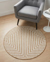 Urban Terrace Collection Area Rug -  Astoria (Taupe) Round Taupe  lifestyle 55