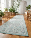 Savannah Series Collection Area Rug - Charleston (Mint) Runner Mint  lifestyle 59