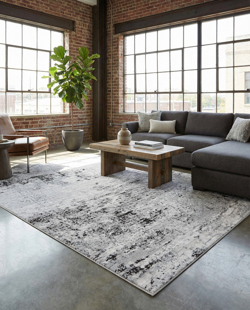 Dresden Elegance Collection Area Rug -  Pirna Rectangle Gray  lifestyle 13