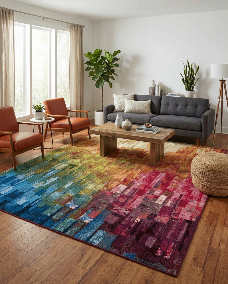 Urban Terrace Collection Area Rug -  Lawn Rectangle Multi  lifestyle 41