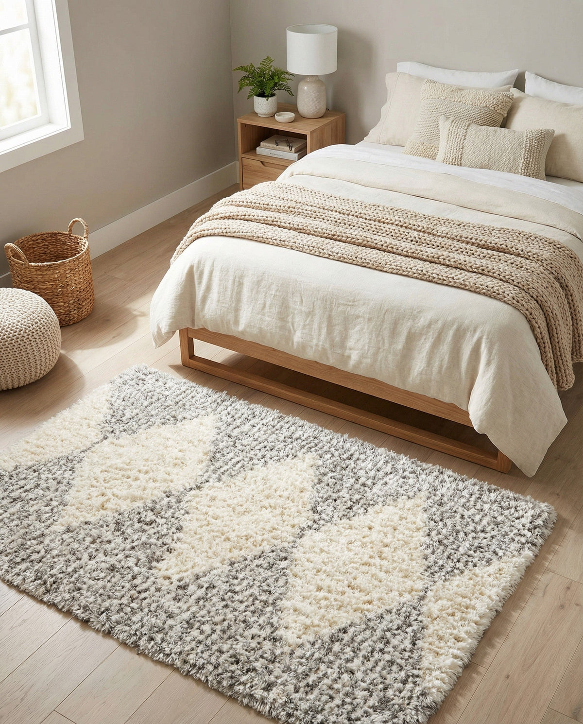 Eternal Plush Oasis Collection Area Rug -  Bliss Rectangle Pearl and Gray  lifestyle 41