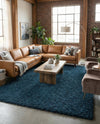 Plush Oasis Collection Area Rug - Serenity (Sapphire Blue) Rectangle Sapphire Blue  lifestyle 27