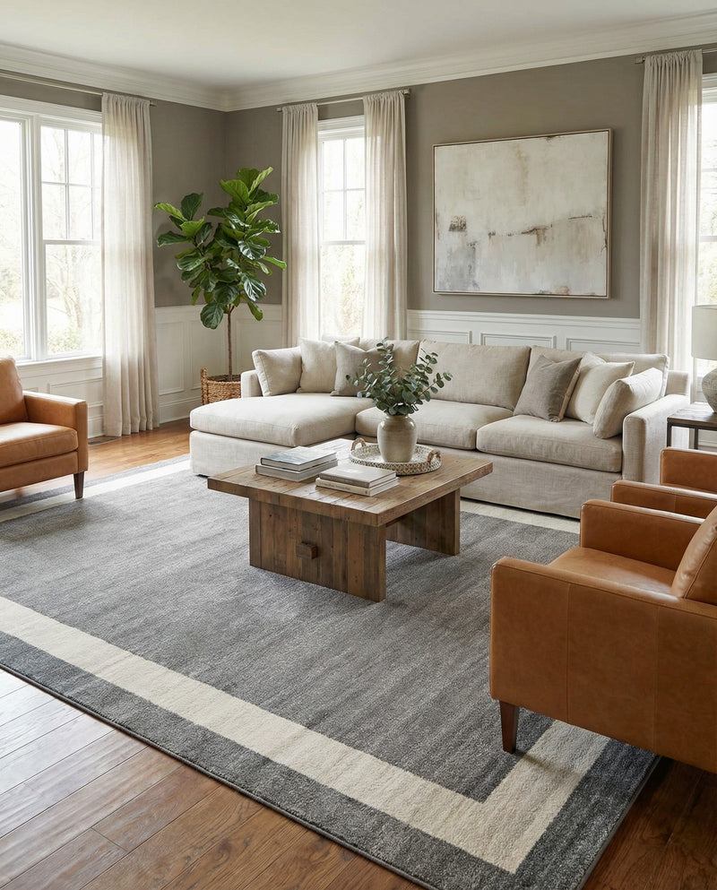 Studio Haven Collection Area Rug -  Alcove (Gray) Rectangle Gray  lifestyle 8