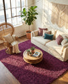Plush Oasis Collection Area Rug - Serenity (Eggplant Purple) Rectangle Eggplant Purple  lifestyle 23