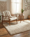 Cozy Comfort Shag Collection Area Rug - Haven (Oatmeal Beige) Rectangle Oatmeal Beige  lifestyle 20