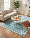 Metro Heights Collection Area Rug -  Bronx Rectangle Turquoise  lifestyle 19
