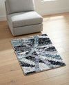Santa Fe Trails Collection Area Rug -  Navajo Rectangle Gray and Ivory  lifestyle 6