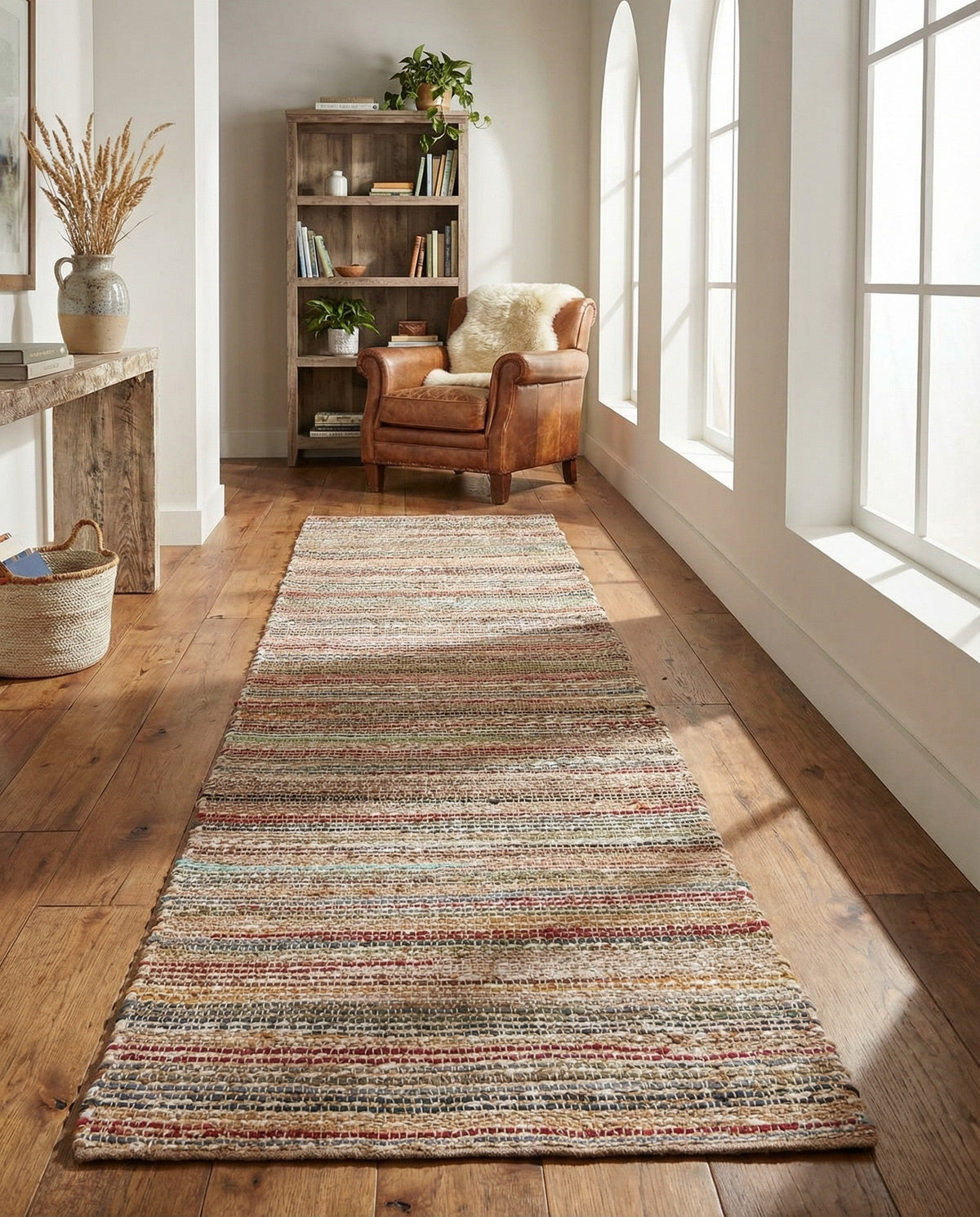 Savannah Jute Collection Area Rug - Serengeti Runner Multi  lifestyle 47