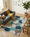 Chromatic Oasis Collection Area Rug -  Zephyr Rectangle Blue  lifestyle 22