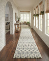 Berber Lattice Shag Collection Area Rug - Atlas (Ivory) Runner Ivory  lifestyle 44