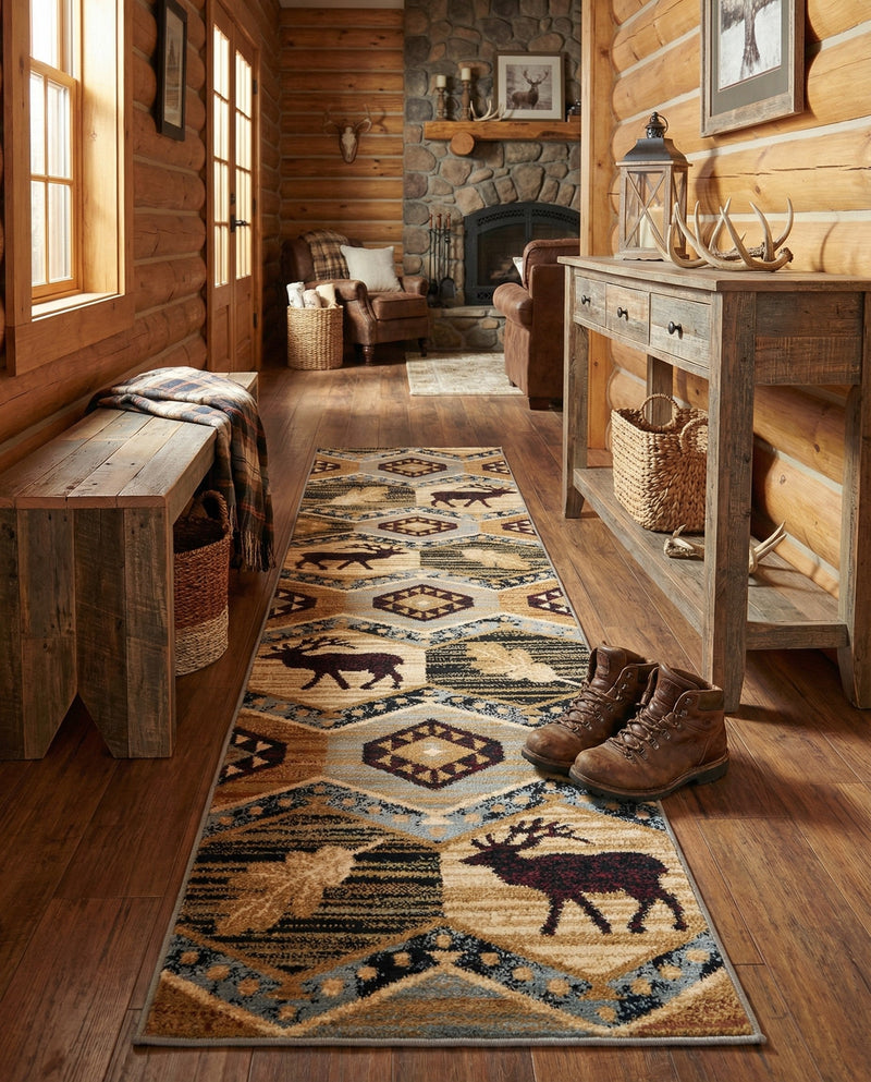 Frontier Trails Collection Area Rug -  Mesa Runner Blue  lifestyle 41