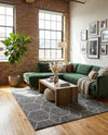 Trellis Mosaic Collection Area Rug - Arborville (Light Gray) Rectangle Light Gray  lifestyle 18