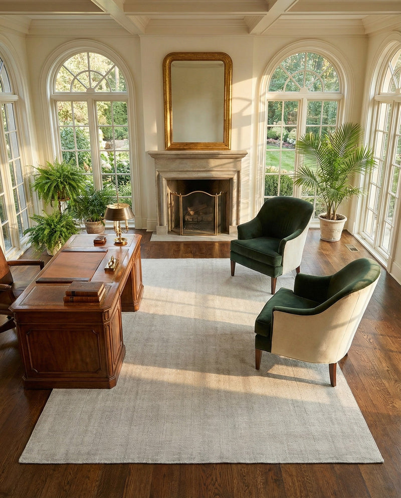Berkshire Estate Collection Area Rug - Windsor (Grey Manor) Rectangle Grey Manor  lifestyle 12