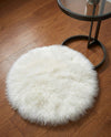 Lambskin Haven Collection Area Rug - Fleeceville Round White  lifestyle 16